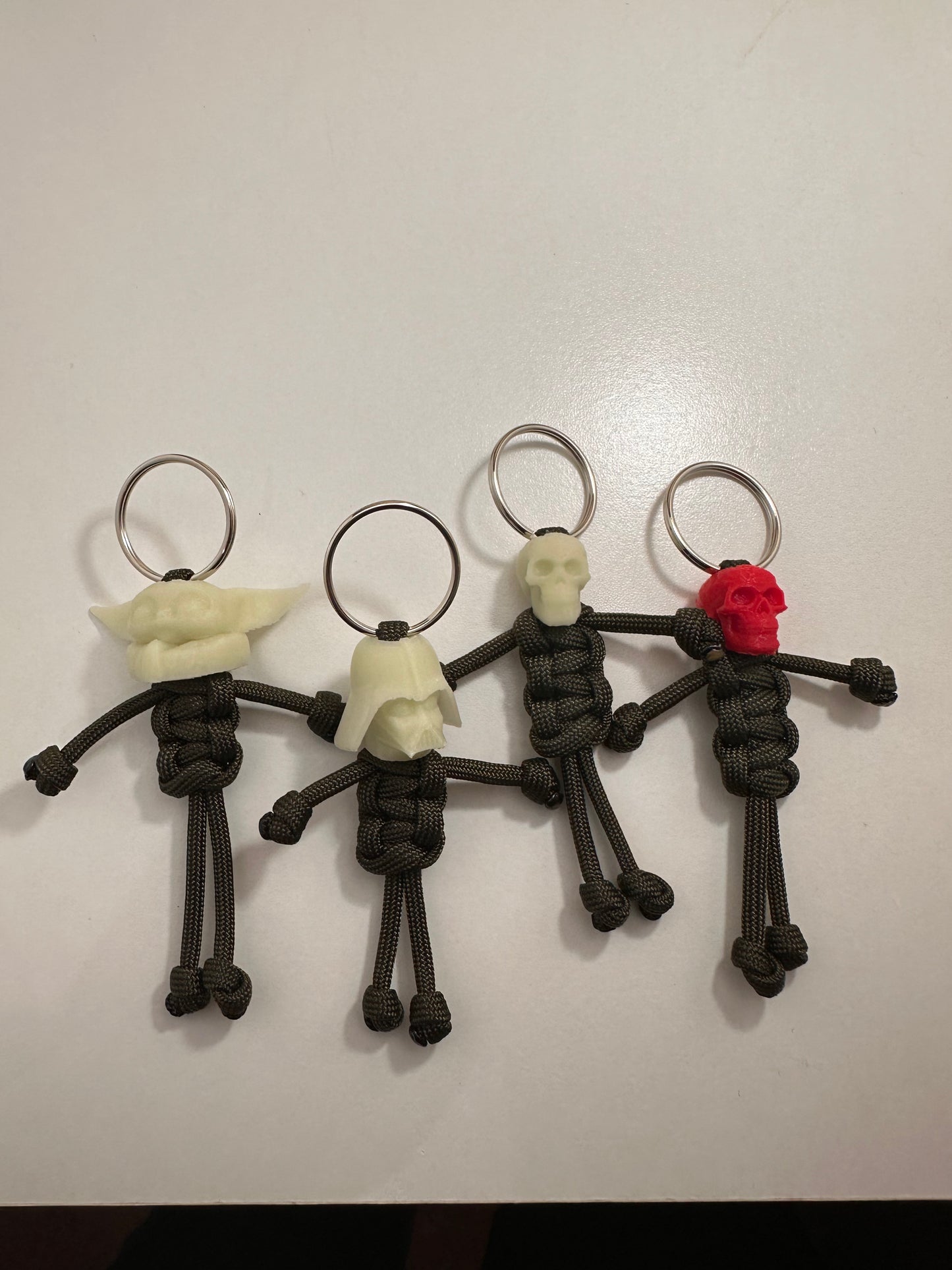 Paracord voodoo doll keychains